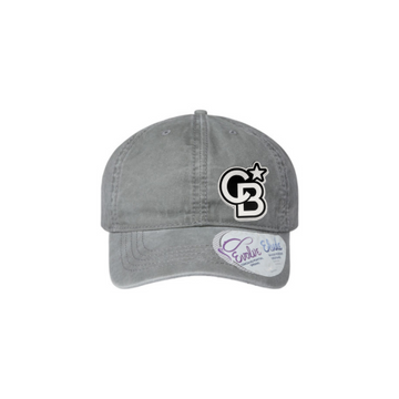 Coldwell Banker Light Grey Infinity Her Ponytail Hat with White Patch