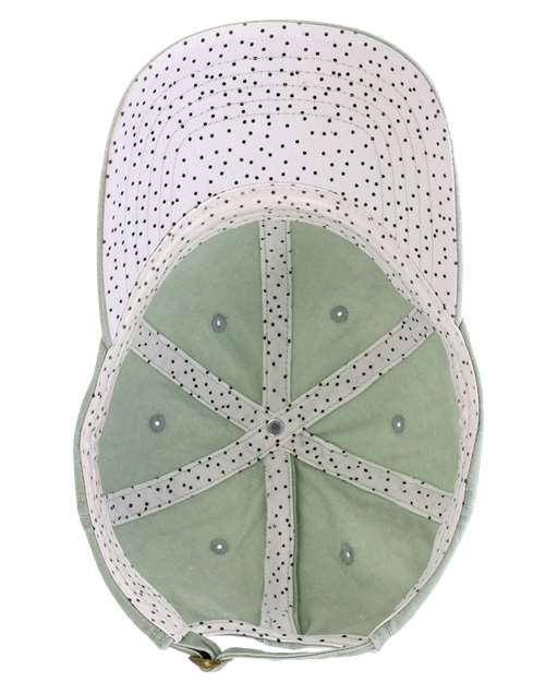 Infinity Her - Women's Pigment-Dyed with Fashion Undervisor Cap -Sage Polka Dots