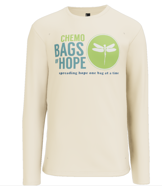 Long Sleeve T-Shirt – Full Front Chemo Bags of Hope Logo