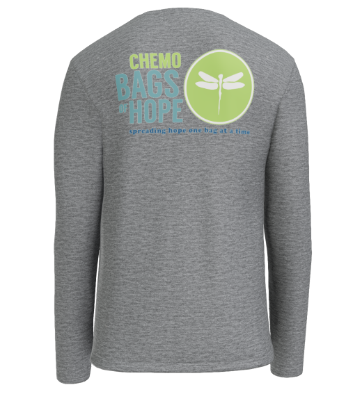 Long Sleeve T-Shirt – Full Back Front Pocket Chemo Bags of Hope Logo
