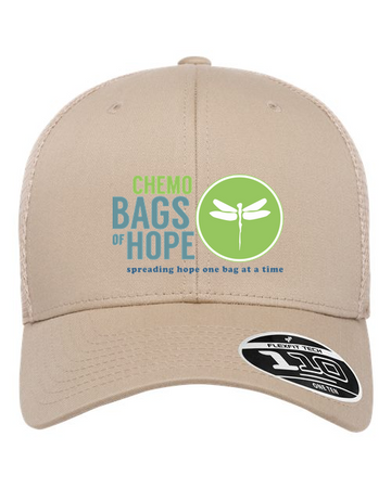 Flex Fit 110 Retro Trucker Cap - Front Chemo Bags of Hope Logo