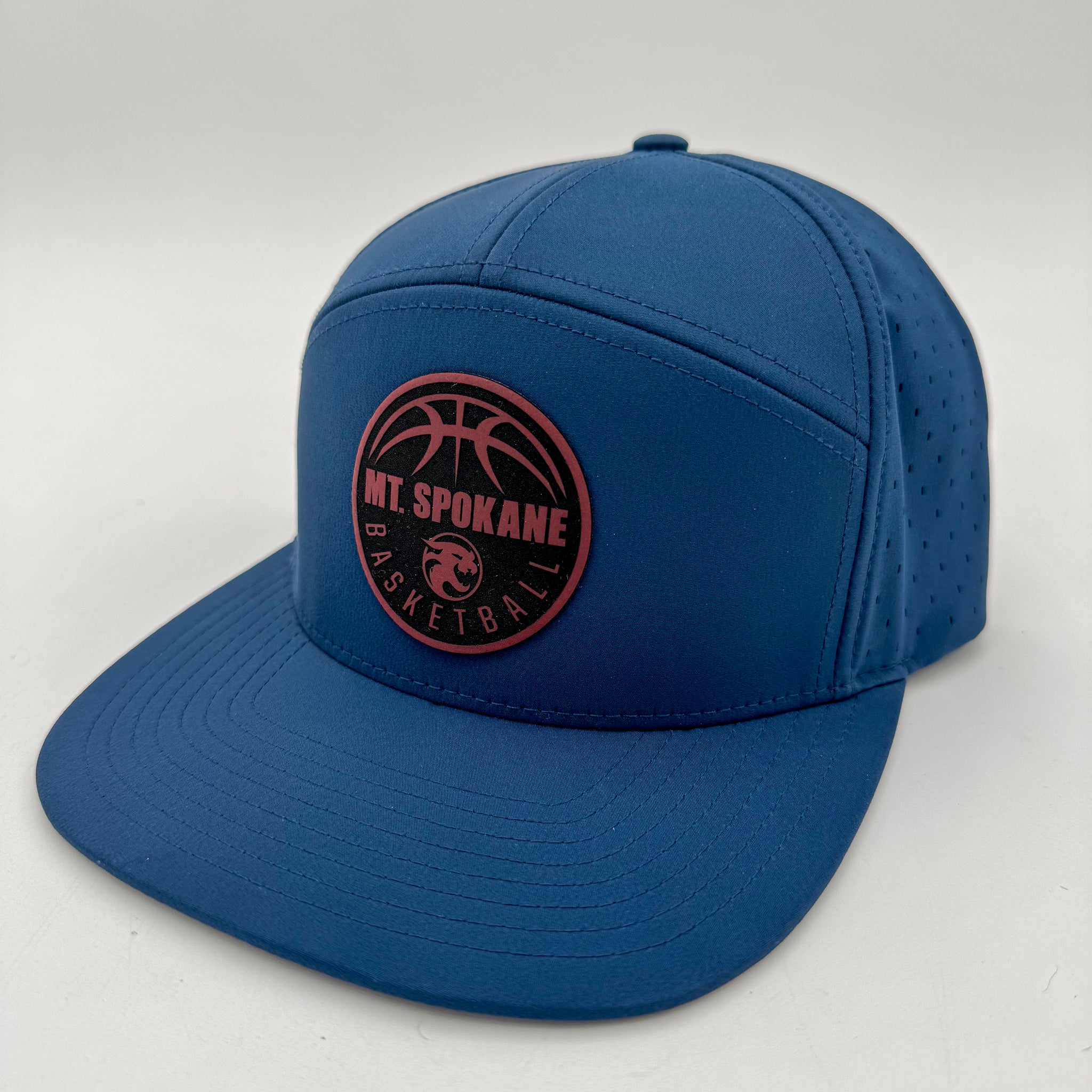 Mt. Spokane Basketball Perforated 6 Panel FlatBill