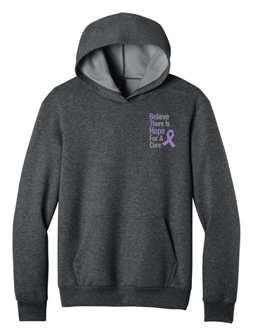 Pullover Hooded Sweatshirt – Full Back Front Pocket Chemo Bags of Hope Logo