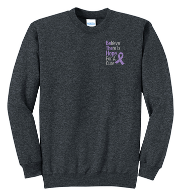 Crewneck Sweatshirt – Full Back Front Pocket Chemo Bags of Hope Logo