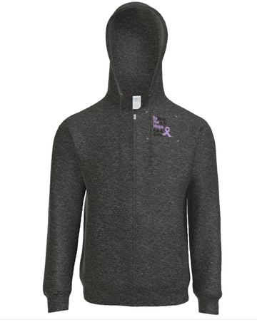Full Zip Hooded Sweatshirt – Full Back Front Pocket Chemo Bags of Hope Logo