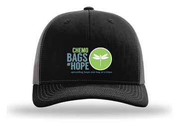 Richardson 112 Trucker Cap – Front Chemo Bags of Hope Logo branded mockup 1