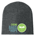 Knit Beanie – Front Chemo Bags of Hope Logo branded mockup 1