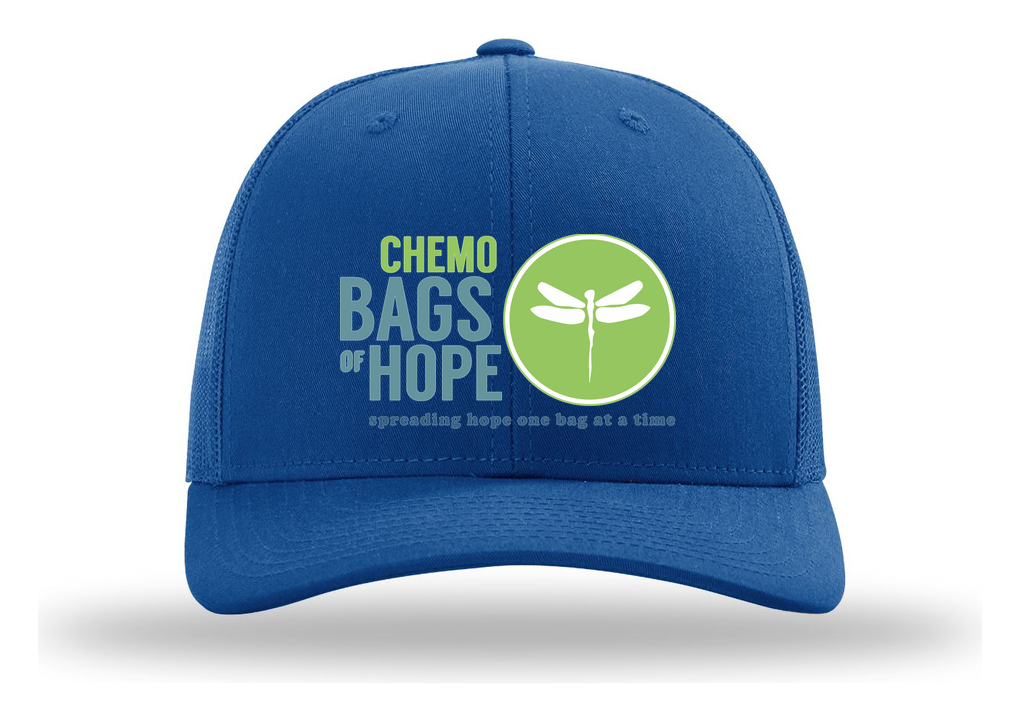Richardson 112 Trucker Cap – Front Chemo Bags of Hope Logo branded mockup 5