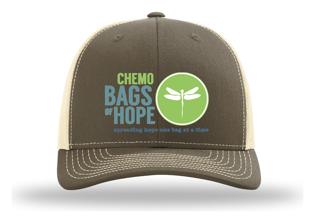 Richardson 112 Trucker Cap – Front Chemo Bags of Hope Logo branded mockup 2