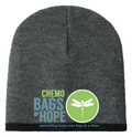 Knit Beanie – Front Chemo Bags of Hope Logo branded mockup 2
