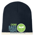 Knit Beanie – Front Chemo Bags of Hope Logo branded mockup 6